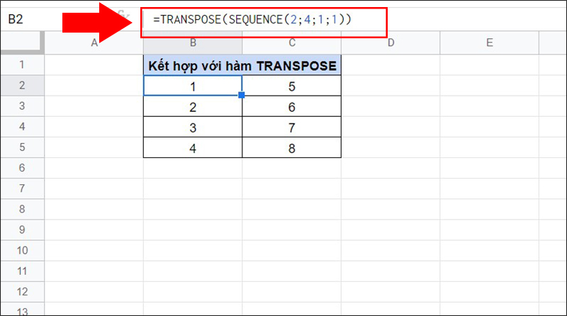 [Video] Cách sử dụng hàm SEQUENCE trong Google Sheets